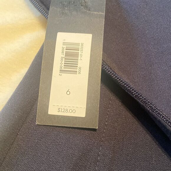 Banana Republic - Scalloped Midi Dress - Navy - Size 6 NWT - Picture 9 of 11